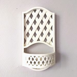 Burwood 1978 faux lattice design candleholder